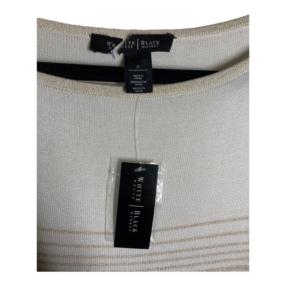 WHBM Perl Dust Color Block Stripe Sweater NWT - image 3